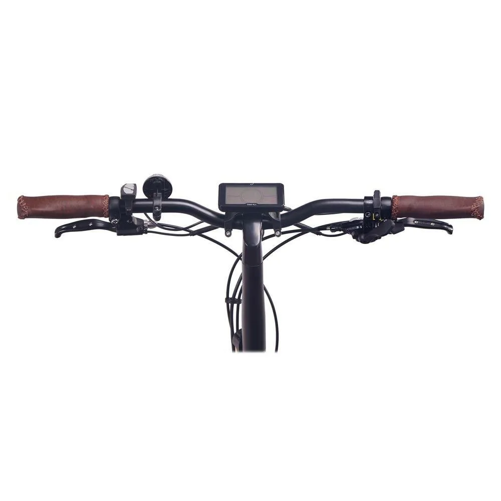 Nahaufnahme des Lenkers eines E-Bikes der Marke ET.Cycle F1000