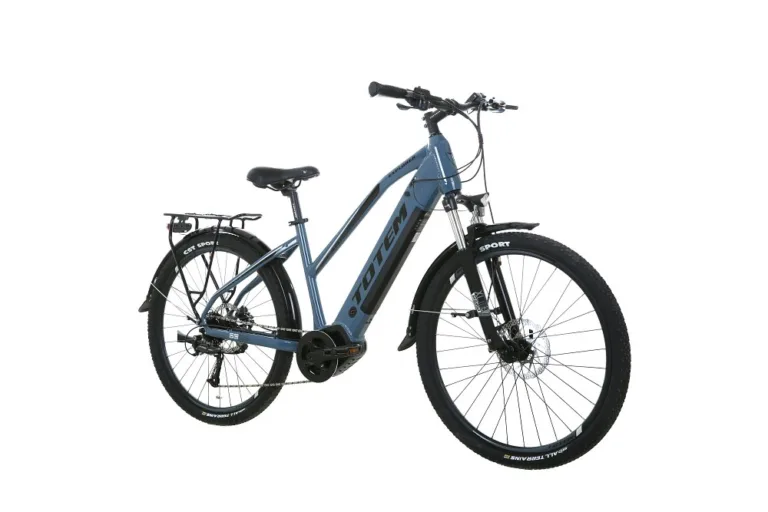 TOTEM Explorer E-Trekkingbike in Blaugrau – modernes Elektro-Trekkingrad für entspannte Touren und tägliche Mobilität