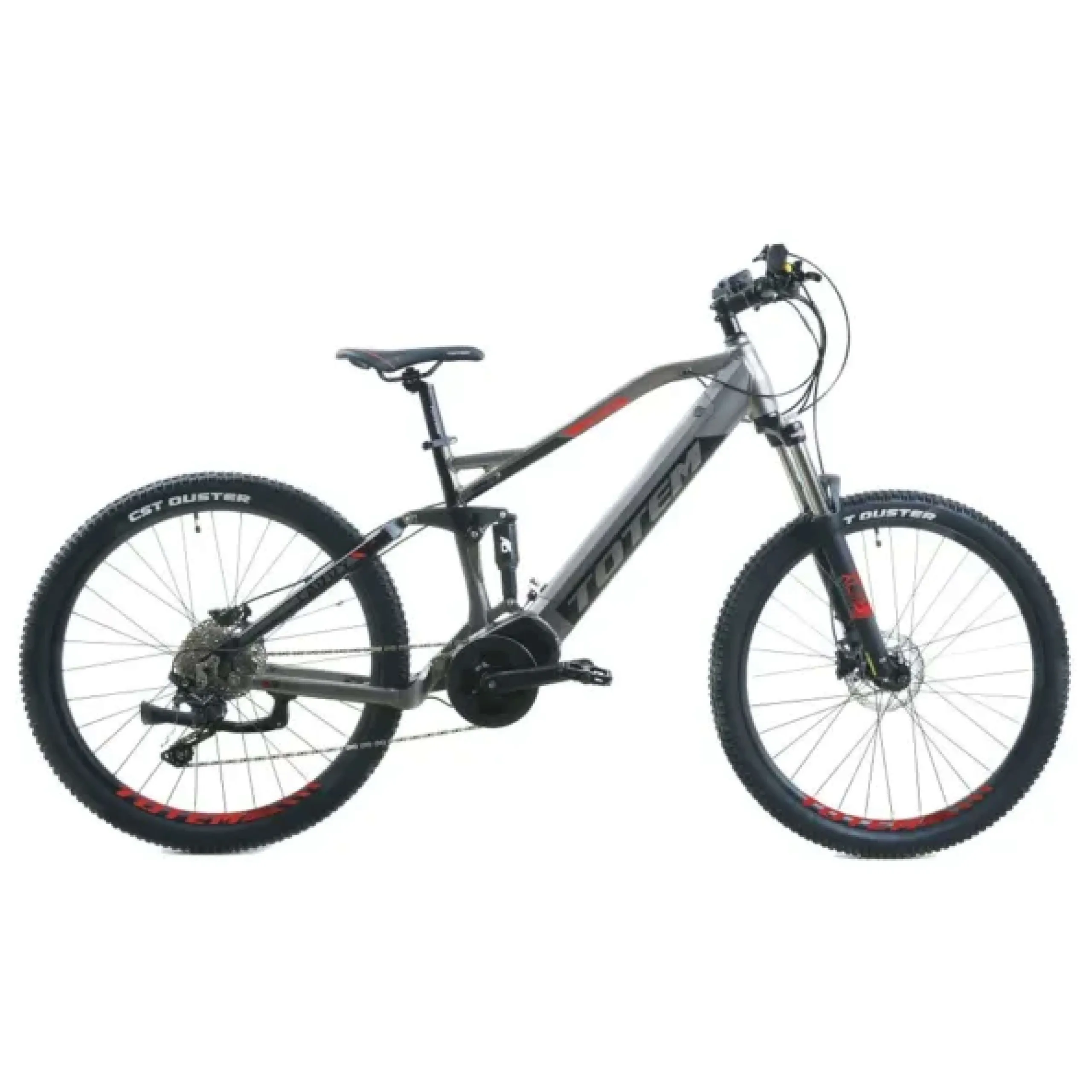 TOTEM Carry E-Mountainbike in Grau – robustes Elektro-MTB für anspruchsvolle Trails und Offroad-Abenteuer