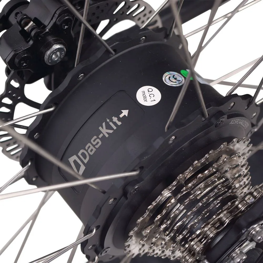 Heckmotor der Marke Das-Kit eines Motor Das-Kit vom NCM Aspen Fatbike E-Bike – Detailaufnahme