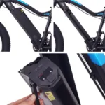 3 Fotots mit Rahmen eines NCM Aspen Fatbikes – Detailaufnahme