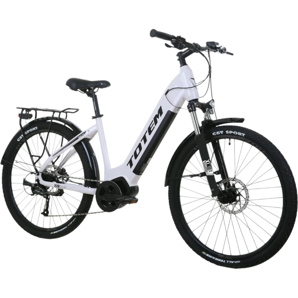 TOTEM Delta E-Citybike in Weiß – modernes Stadtrad für komfortables Fahren