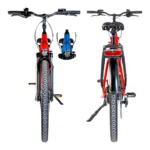 Hinteransicht von zwei E-Bikes der Marke UrbanBiker UB100