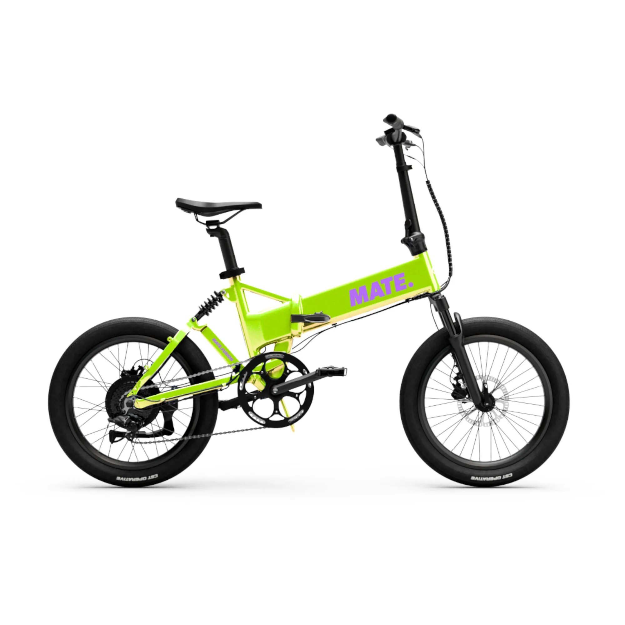 MATE FUSION E-Faltrad in Citrus Beat – kompaktes, faltbares E-Bike für urbane Mobilität