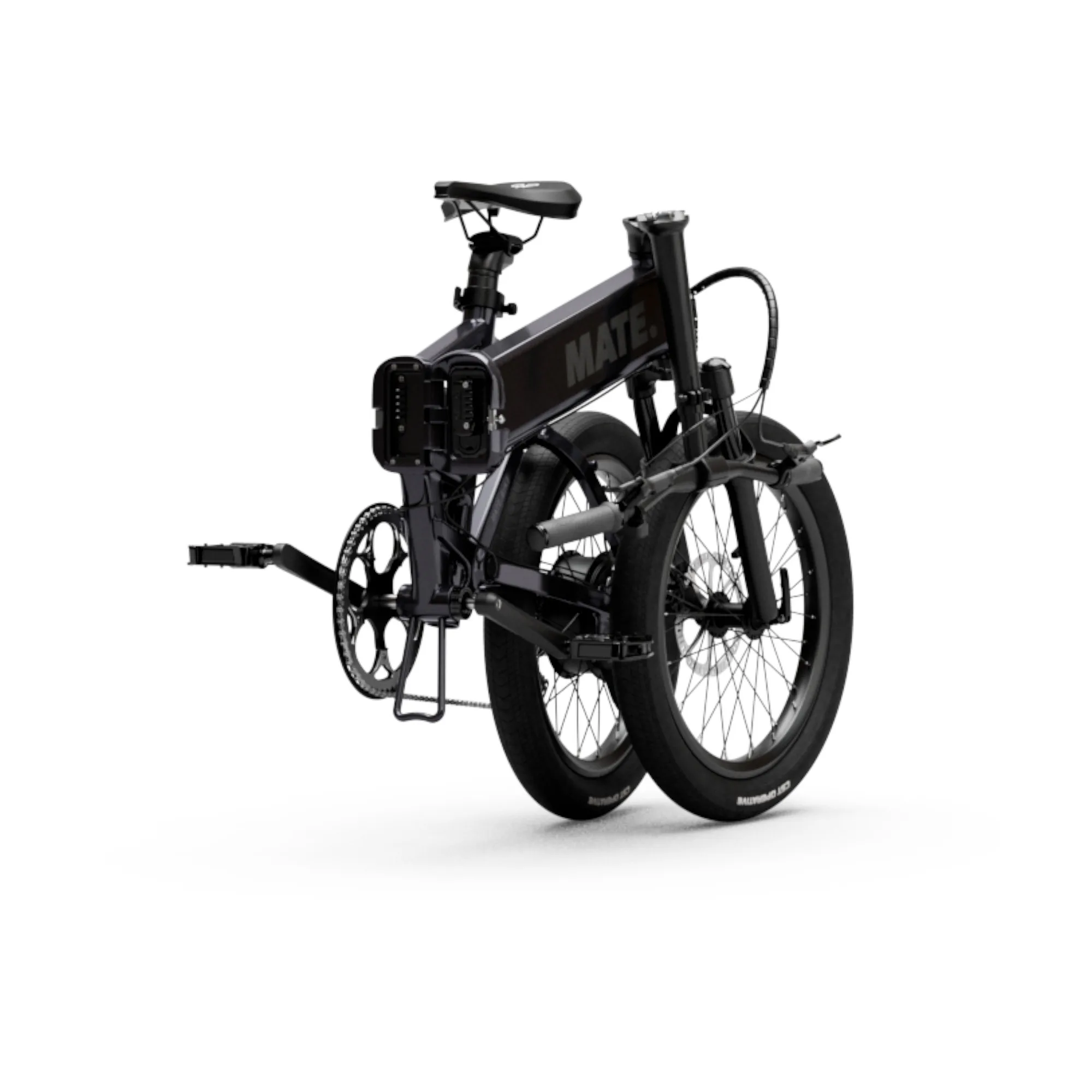 gefaltetes E-Bike der Marke MATE-Fusion in SUBDUED BLACK