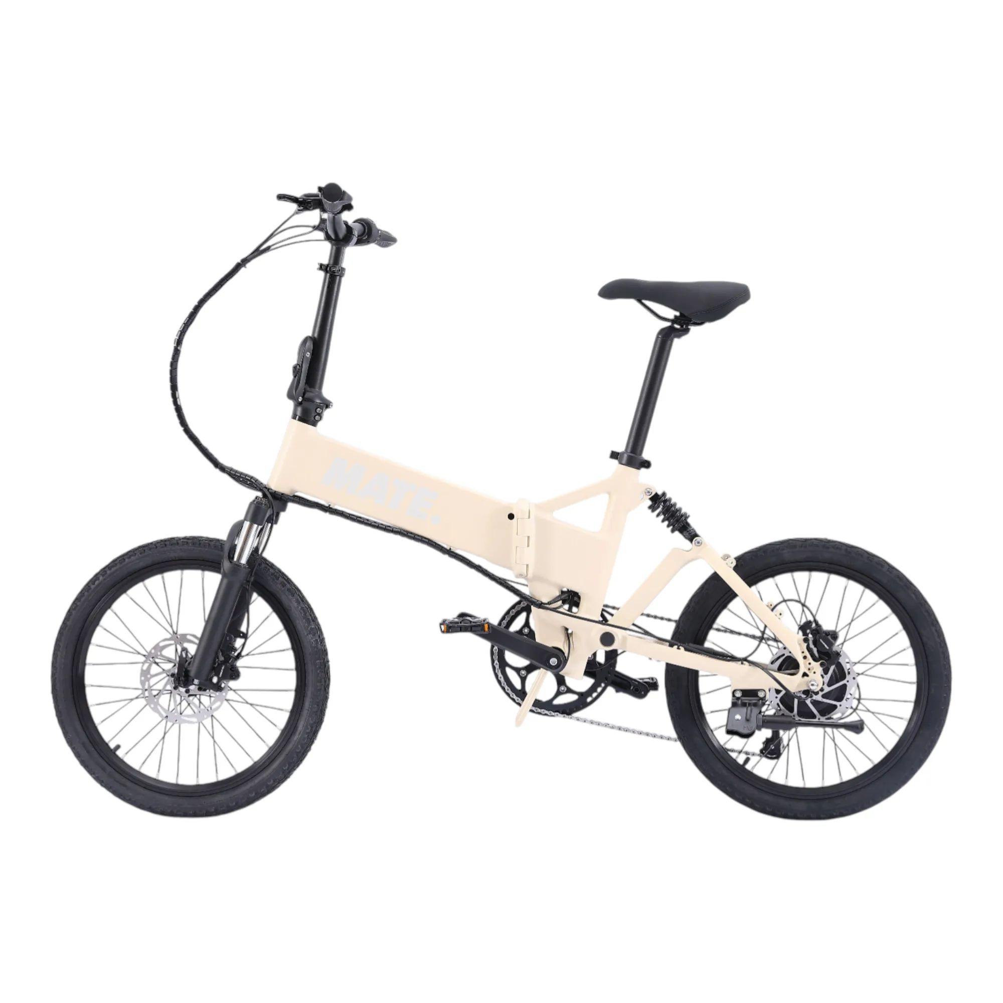 MATE ICON E-Faltrad in Ivory Moon – modernes, leichtes E-Bike für urbane Abenteuer und Alltag