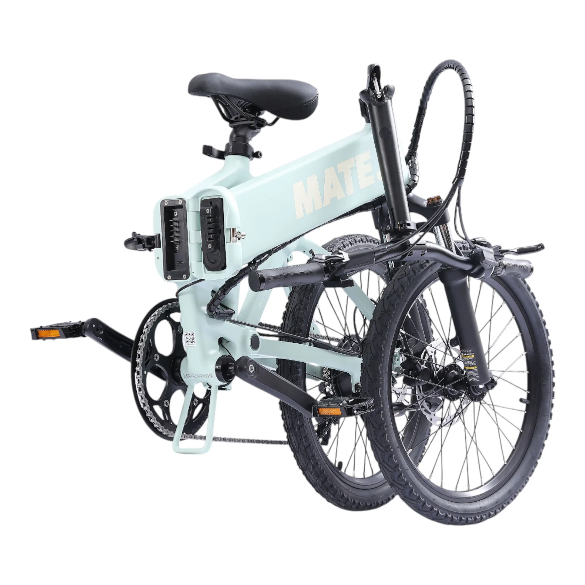 gefaltetes E-Bike der Marke MATE ICON - Nahaufnahme