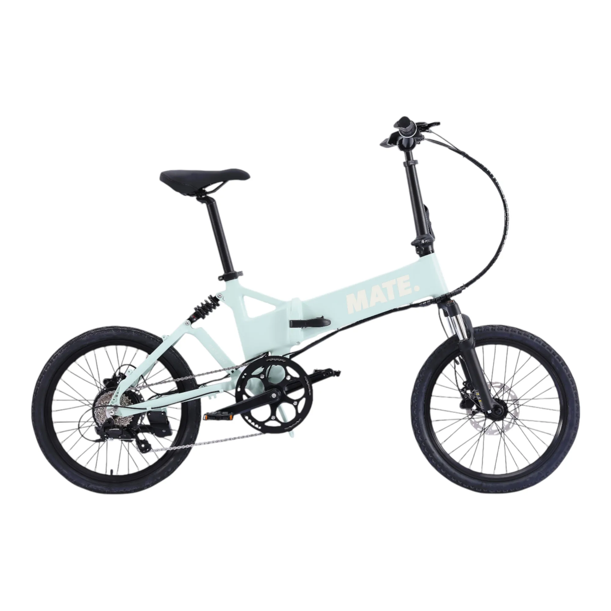 MATE ICON E-Faltrad in Marina Breeze – kompaktes, faltbares E-Bike für urbane Mobilität
