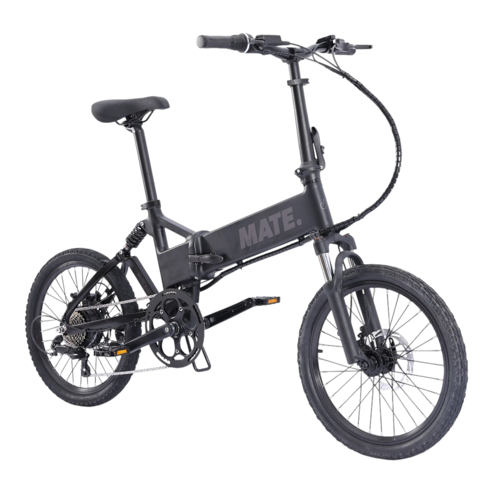 MATE ICON E-Faltrad in Subdued Black – modernes, faltbares E-Bike für urbane Fahrten und Alltag