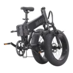E-Bike Mate x Evo Faltrad in SUBDUED BLACK gefaltet