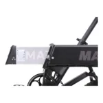 Detailaufnahme des Akkus am Mate x Evo Faltrad in SUBDUED BLACK