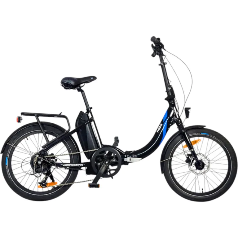 UrbanBiker Mini E-Faltrad in Schwarz – stylisches, kompaktes E-Bike für Stadtfahrten und Pendler