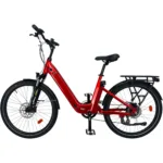 UrbanBiker UB200 E-Citybike in Rot – stylisches E-Bike für Stadt und Freizeit