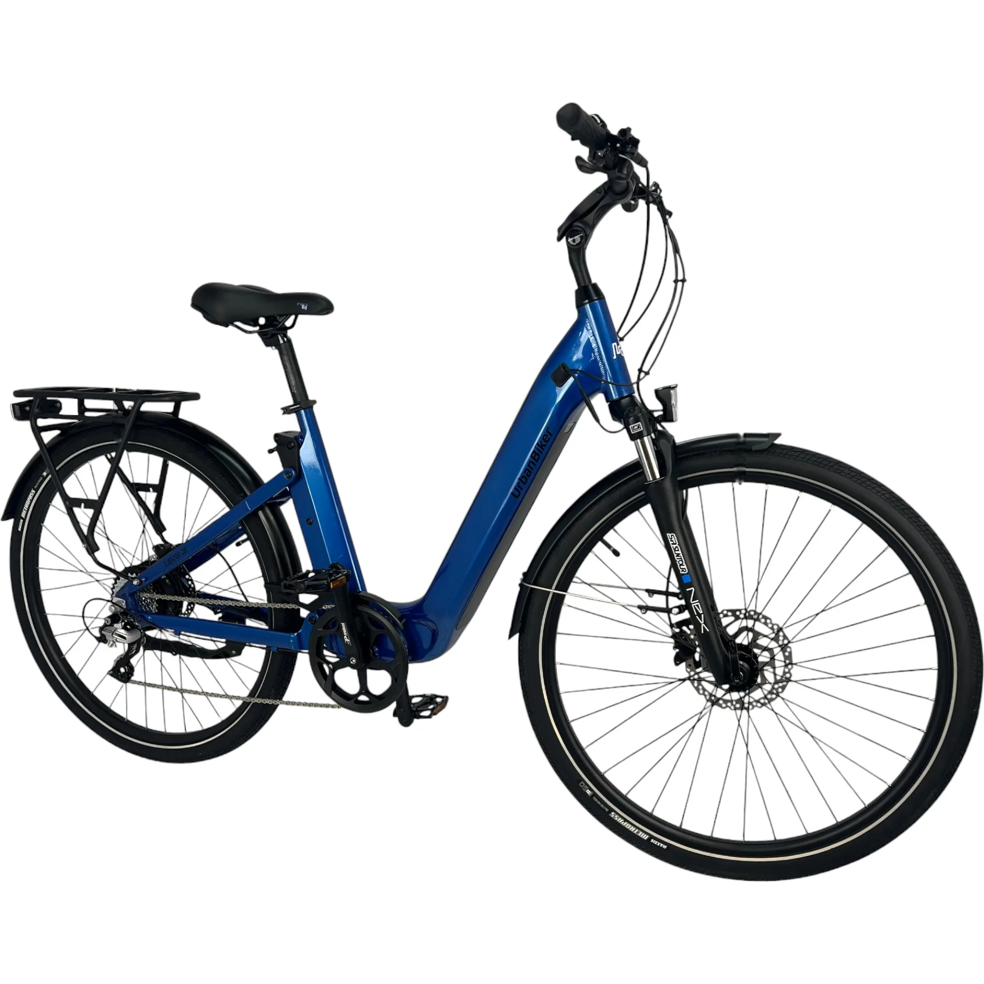 UrbanBiker UB200 E-Citybike in Blau – kompaktes, leistungsstarkes E-Bike für urbane Mobilität