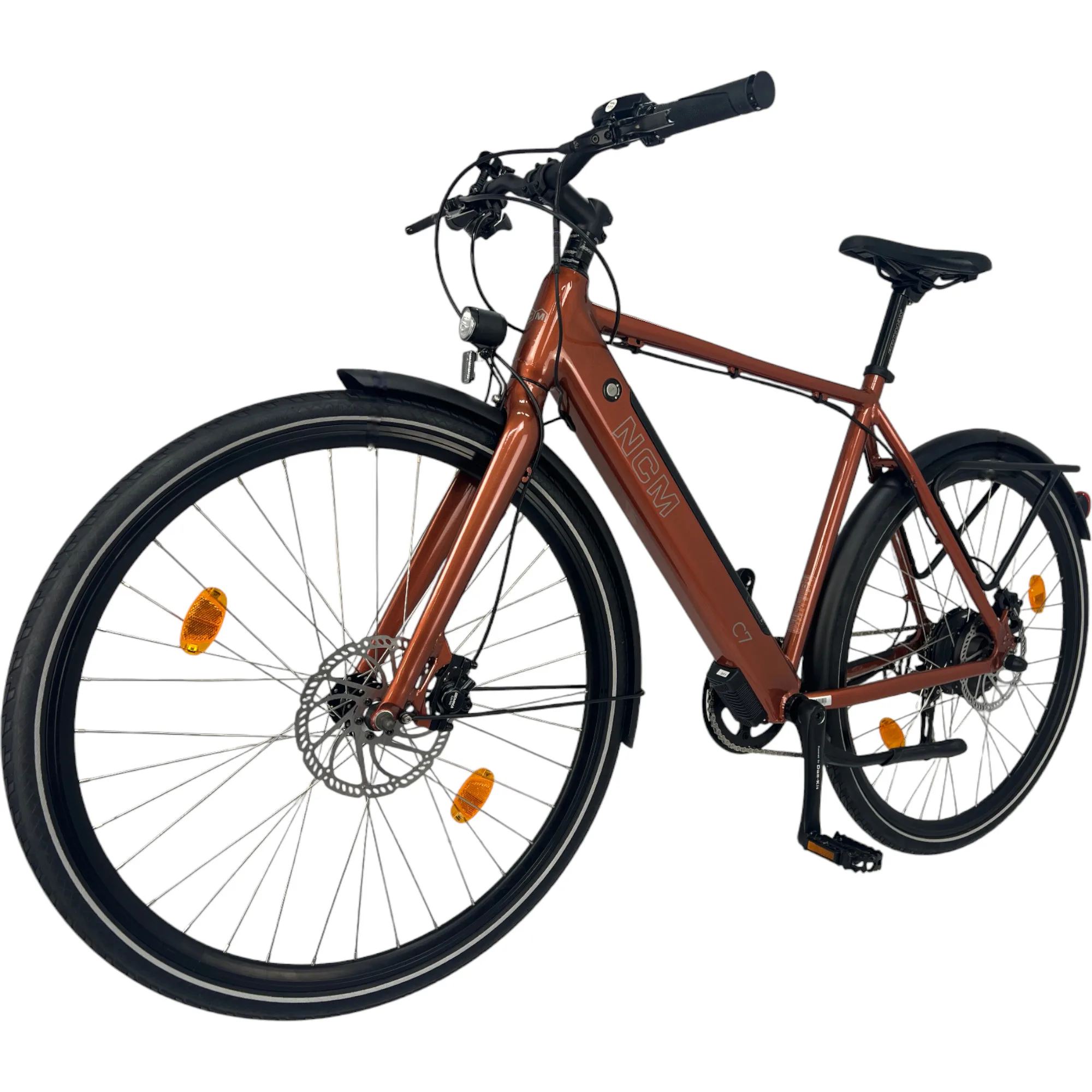NCM C7 E-Trekkingbike in Ziegelrot – robustes E-Bike für Outdoor- und Fernfahrten